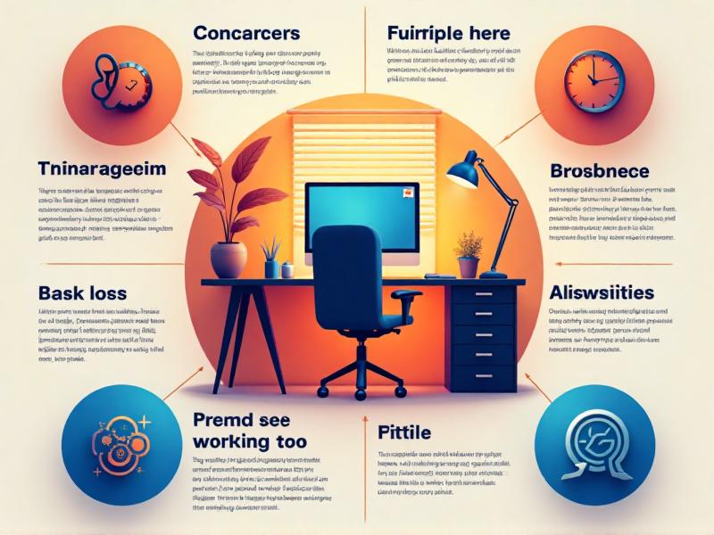 An infographic listing key remote work skills, including communication, time management, technical proficiency, and adaptability. The design features vibrant colors and icons representing each skill.